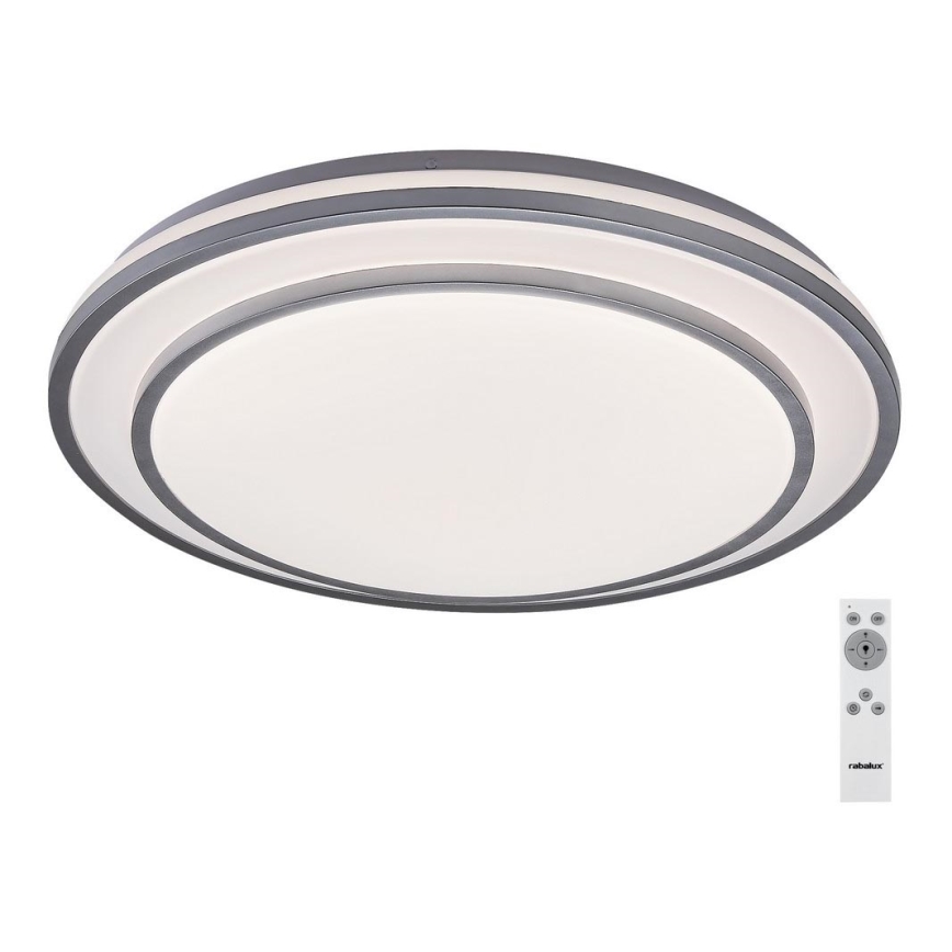 Rabalux - LED Dimmable ceiling light LED/40W/230V 3000-6500K silver + remote control