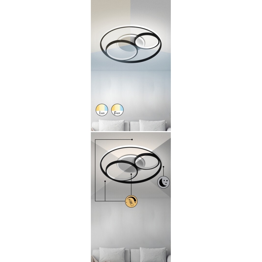 Rabalux - LED Dimmable ceiling light LED/50W/230V 3000-6000K + remote control