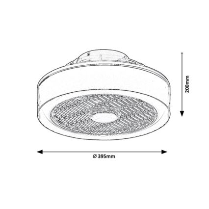 Rabalux - LED Dimmable ceiling light with a fan LED/30W/230V 3000-6000K + remote control