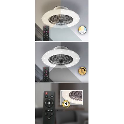 Rabalux - LED Dimmable ceiling light with a fan LED/30W/230V 3000-6500K + remote control