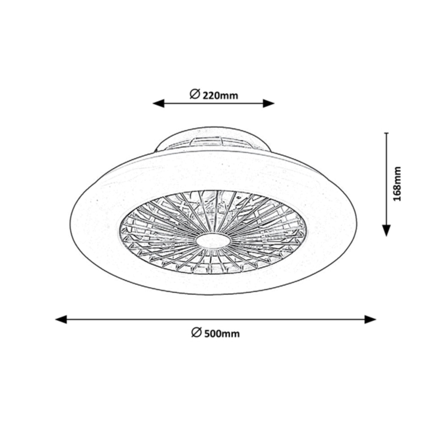 Rabalux - LED Dimmable ceiling light with a fan LED/30W/230V 3000-6500K + remote control