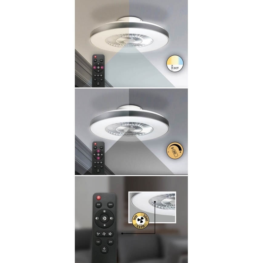 Rabalux - LED Dimmable ceiling light with a fan LED/40W/230V 3000-6500K + remote control