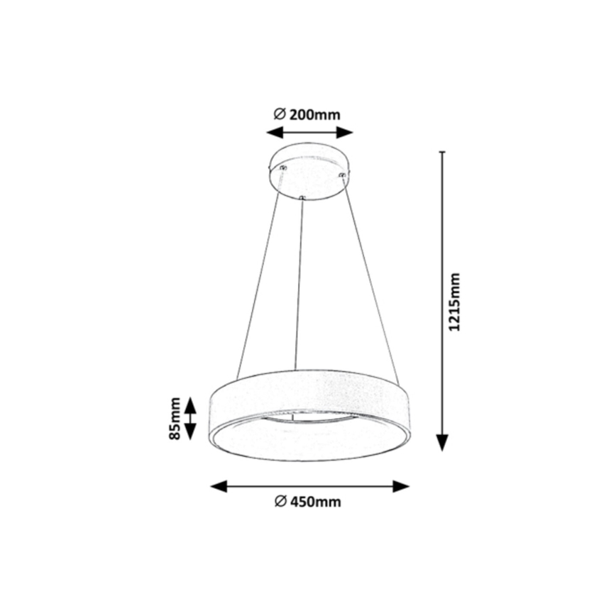 Rabalux - LED Dimmable chandelier on a string LED/24W/230V round 3000-6000K + remote control