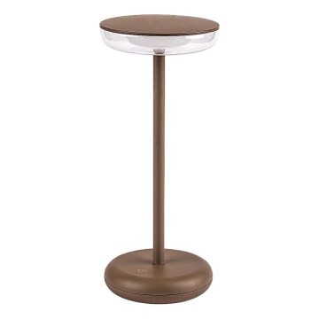 Rabalux - LED Dimmable rechargeable outdoor lamp LED/6W/5V IP44 1800 mAh brown