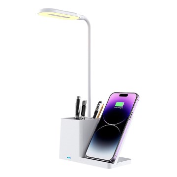 Rabalux - LED Dimmable table lamp with wireless charging QI LED/4W/5V 3000/4000/6500K white