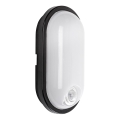 Rabalux - LED outdoor ceiling light with sensor LED/15W/230V IP65 black