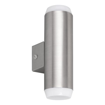 Rabalux - LED Outdoor wall light 2xLED/4W/230V saténový matte chrome IP44