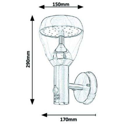 Rabalux - LED Outdoor wall light with a sensor LED/8,5W/230V IP44