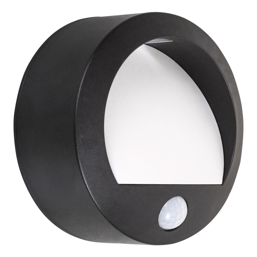 Rabalux - LED Outdoor wall light with sensor LED/1,5W/3xAA IP44 black