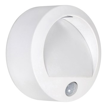 Rabalux - LED Outdoor wall light with sensor LED/1,5W/3xAA IP44 white