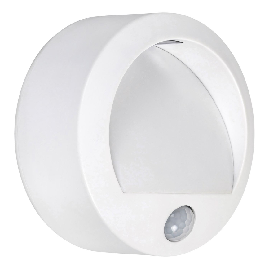 Rabalux - LED Outdoor wall light with sensor LED/1,5W/3xAA IP44 white