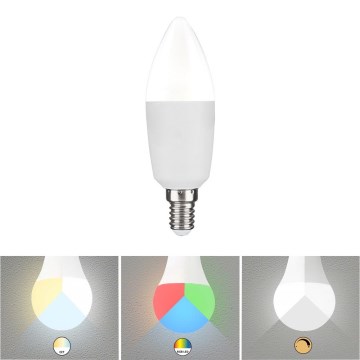 Rabalux - LED RGB Dimmable bulb C37 E14/5W/230V Wi-Fi 3000-6500K