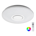 Rabalux - LED RGB Dimmable Ceiling Light with Speaker, 24W LED / 230V, Tuya Wi-Fi Compatible + Remote Control, Ø 40 cm