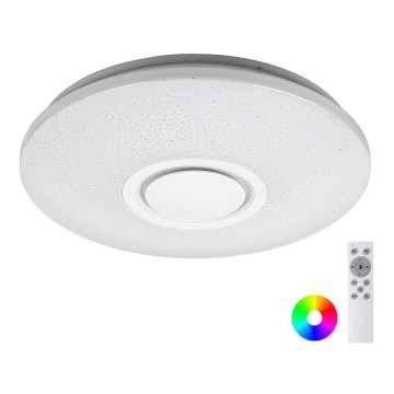 Rabalux - LED RGB Dimmable Ceiling Light with Speaker, 24W LED / 230V, Tuya Wi-Fi Compatible + Remote Control, Ø 40 cm