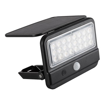 Rabalux - LED Solar wall light with sensor LED/7W/3,7V IP54 black