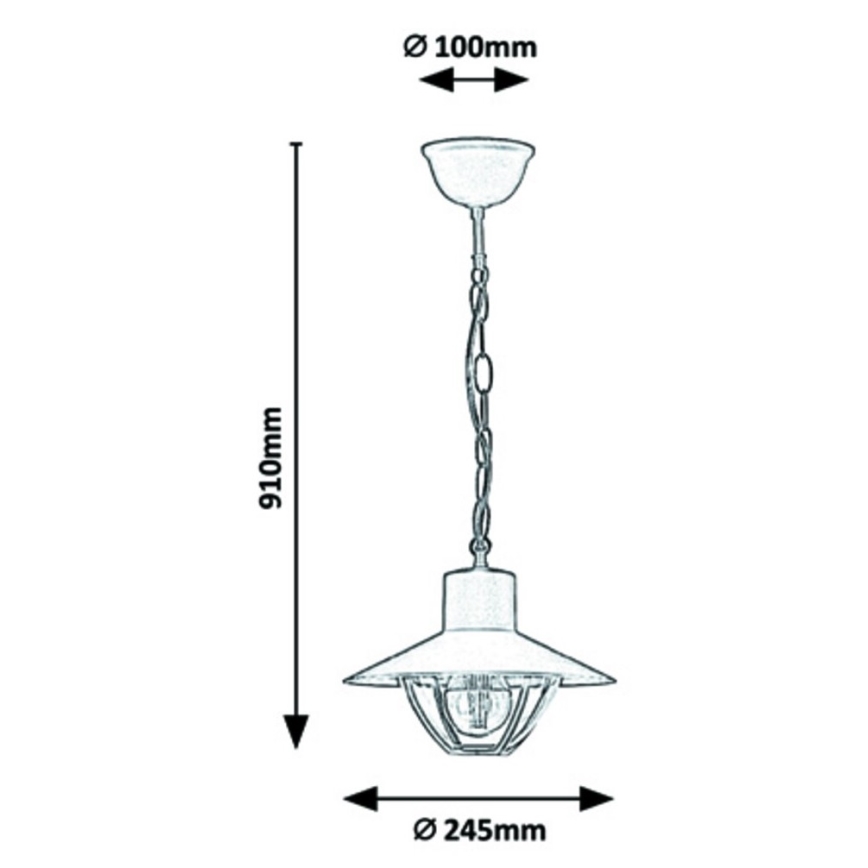 Rabalux - Outdoor chandelier 1xE27/10W/230V IP44