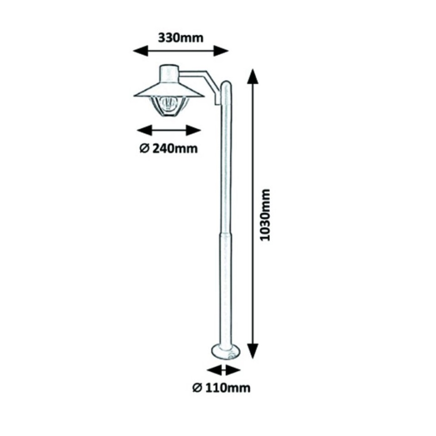Rabalux - Outdoor lamp 1xE27/10W/230V IP44