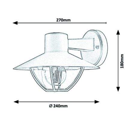 Rabalux - Outdoor wall light 1xE27/10W/230V IP44