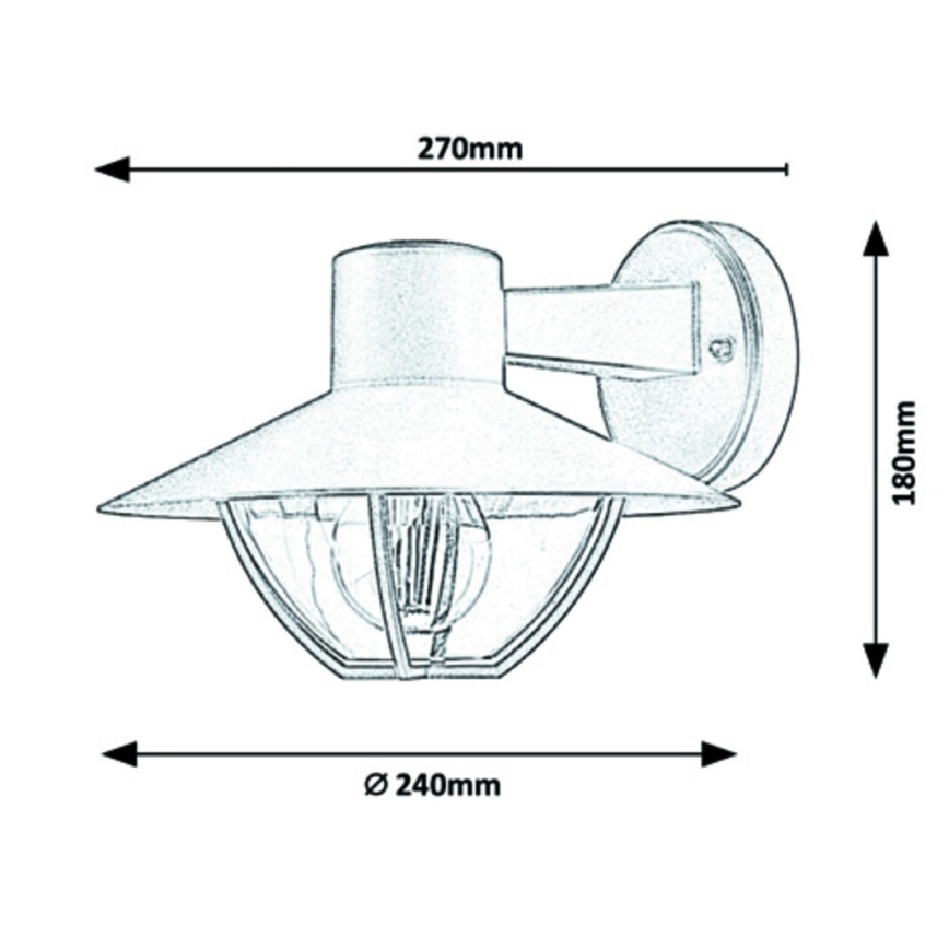 Rabalux - Outdoor wall light 1xE27/10W/230V IP44