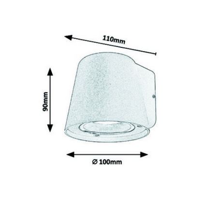 Rabalux - Outdoor wall light 1xGU10/35W/230V IP54 black