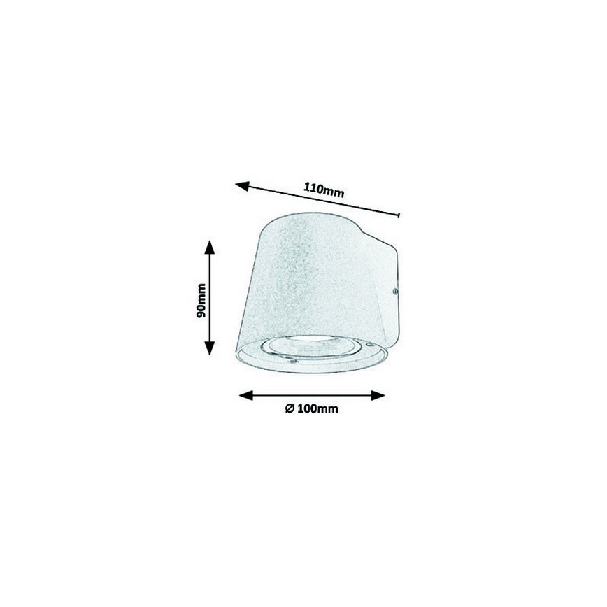 Rabalux - Outdoor wall light 1xGU10/35W/230V IP54 black
