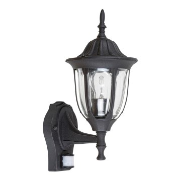 Rabalux – Outdoor Wall Light with Sensor MILANO 1×E27/60W/230V IP43 Black