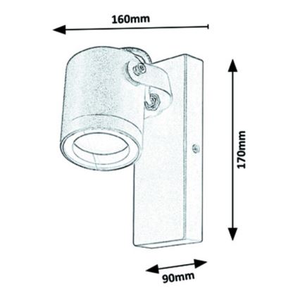 Rabalux - Outdoor wall spotlight 1xGU10/35W/230V IP44
