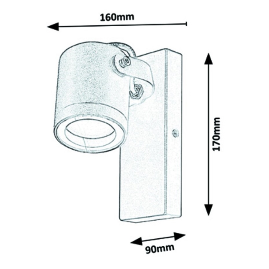 Rabalux - Outdoor wall spotlight 1xGU10/35W/230V IP44