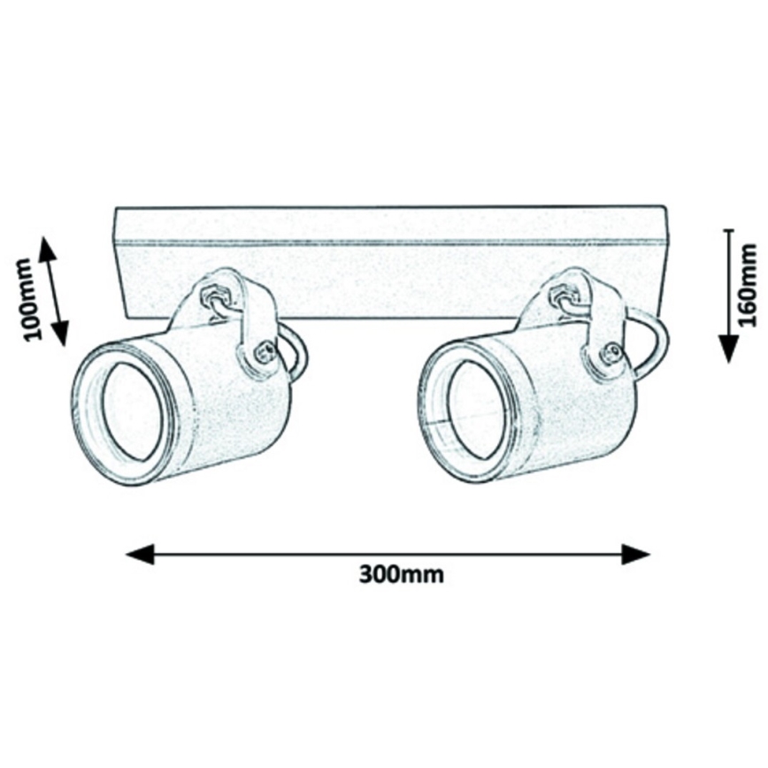 Rabalux - Outdoor wall spotlight 2xGU10/35W/230V IP44