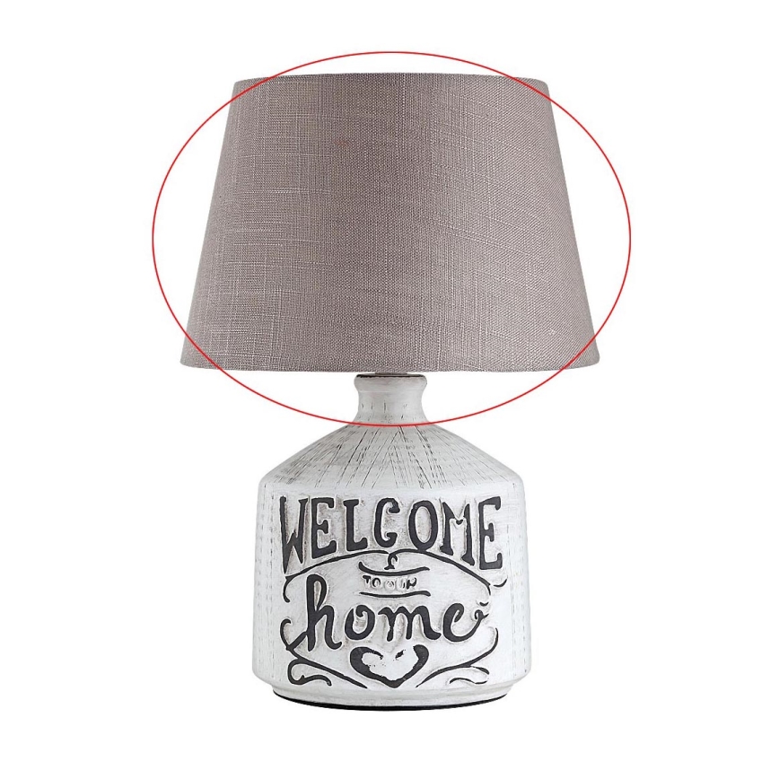 Rabalux - Replacement lampshade for table lamp PETRA E14 brown/white