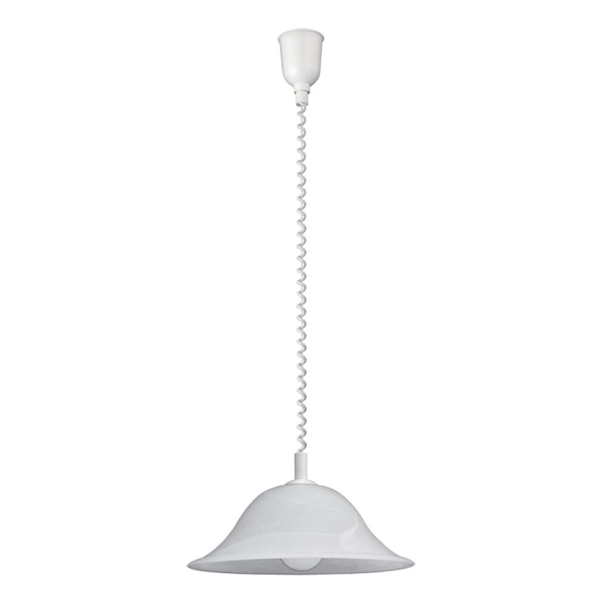 Rabalux - Retractable Pendant Light 1xE27/60W/230V Alabaster Glass