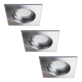 Rabalux - SET 3xLED Bathroom recessed light 3xGU10/3W/230V IP44