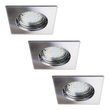 Rabalux - SET 3xLED Bathroom recessed light 3xGU10/3W/230V IP44