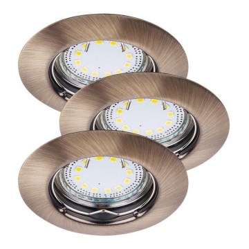 Rabalux - SET 3xLED Recessed light 3xGU10/3W/230V IP40