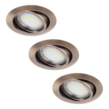 Rabalux - SET 3xLED Recessed light 3xGU10/3W/230V IP40
