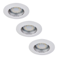 Rabalux - SET of 3 LED recessed downlights, each 1x GU10/3W/230V, IP40