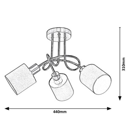 Rabalux - Surface-mounted chandelier 3xE14/25W/230V