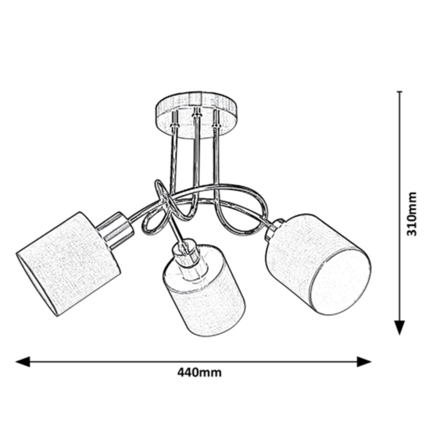 Rabalux - Surface-mounted chandelier 3xE14/25W/230V