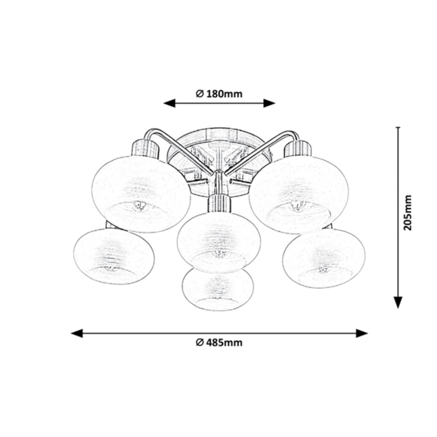 Rabalux - Surface-mounted chandelier 6xE14/40W/230V