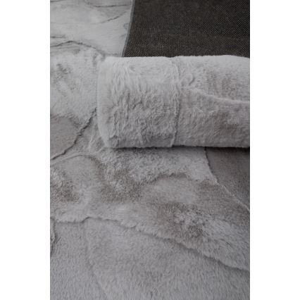 RABBIT 3D Rug 120 x 170 cm, Light Grey