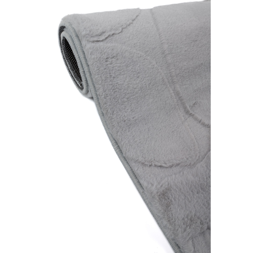 RABBIT 3D Rug 120 x 170 cm, Light Grey