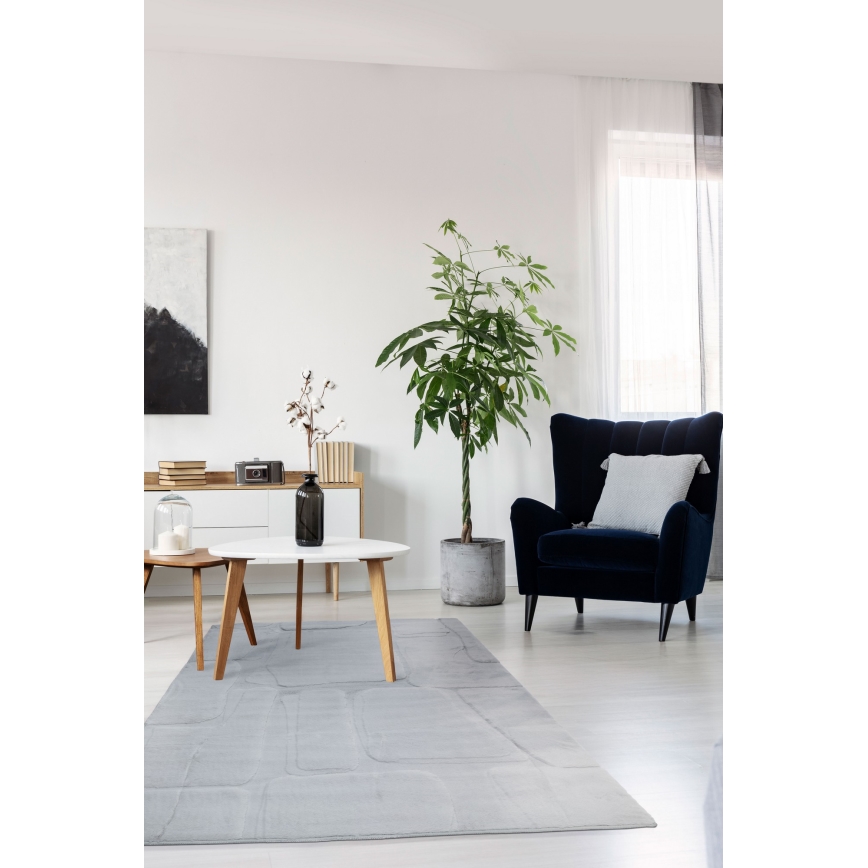 RABBIT 3D Rug 160x230 cm Light Grey