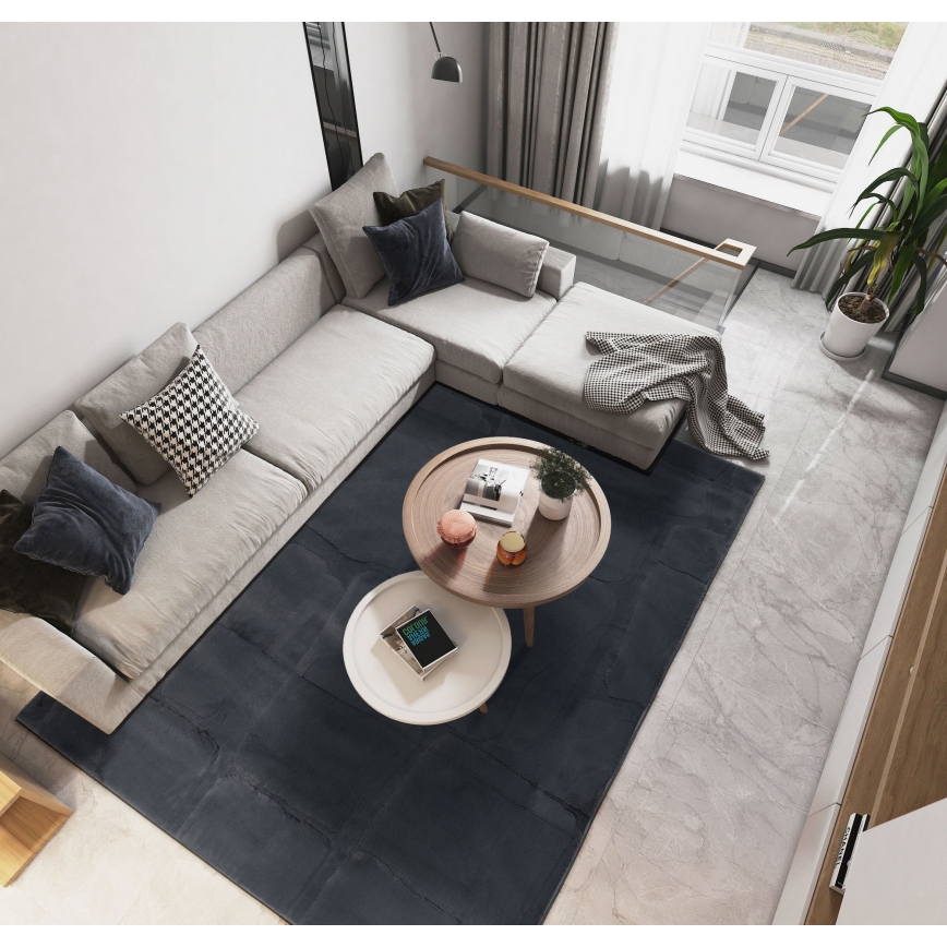 RABBIT 3D Rug 80 x 150 cm Anthracite