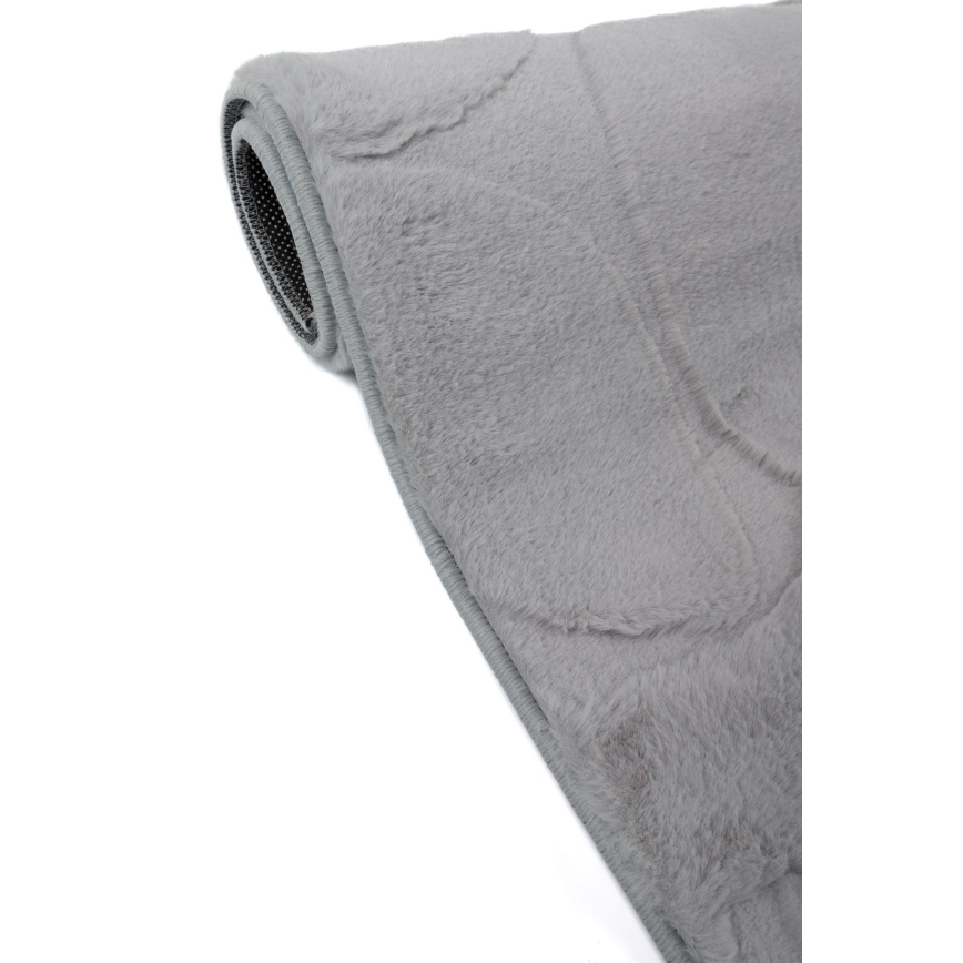 RABBIT 3D Rug 80 x 150 cm, Light Gray