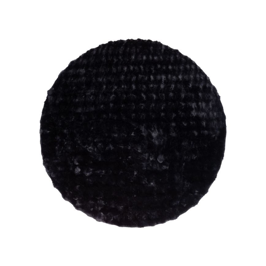 RABBIT BUBBLE Round Rug, 160 cm, Black