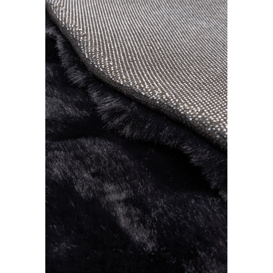 RABBIT BUBBLE Round Rug, 160 cm, Black