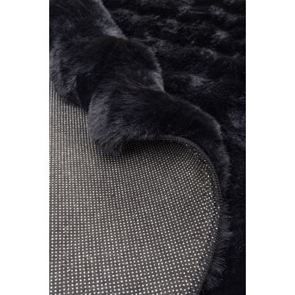 RABBIT BUBBLE Round Rug, 160 cm, Black