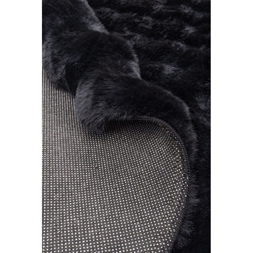 RABBIT BUBBLE Round Rug, 160 cm, Black