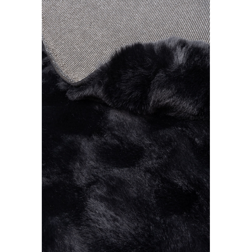RABBIT BUBBLE Round Rug, 160 cm, Black