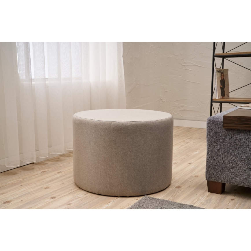 RABO Ottoman, Ø 58 cm, Beige